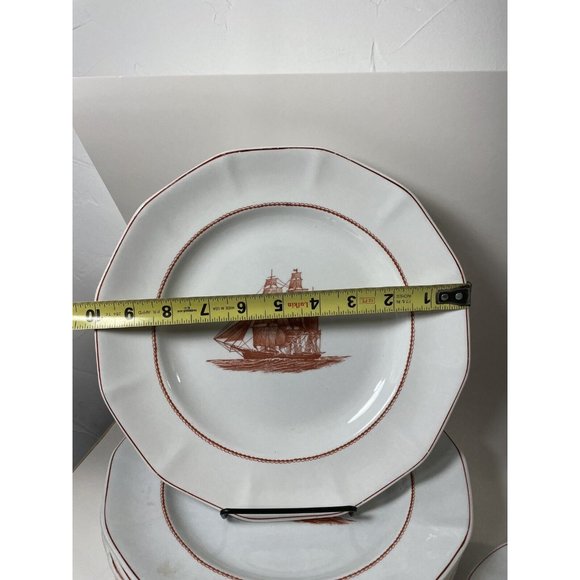 Wedgwood Flying Cloud Rust Lot 4 place settings + extra dinner, tea + sugar jar - Picture 6 of 16